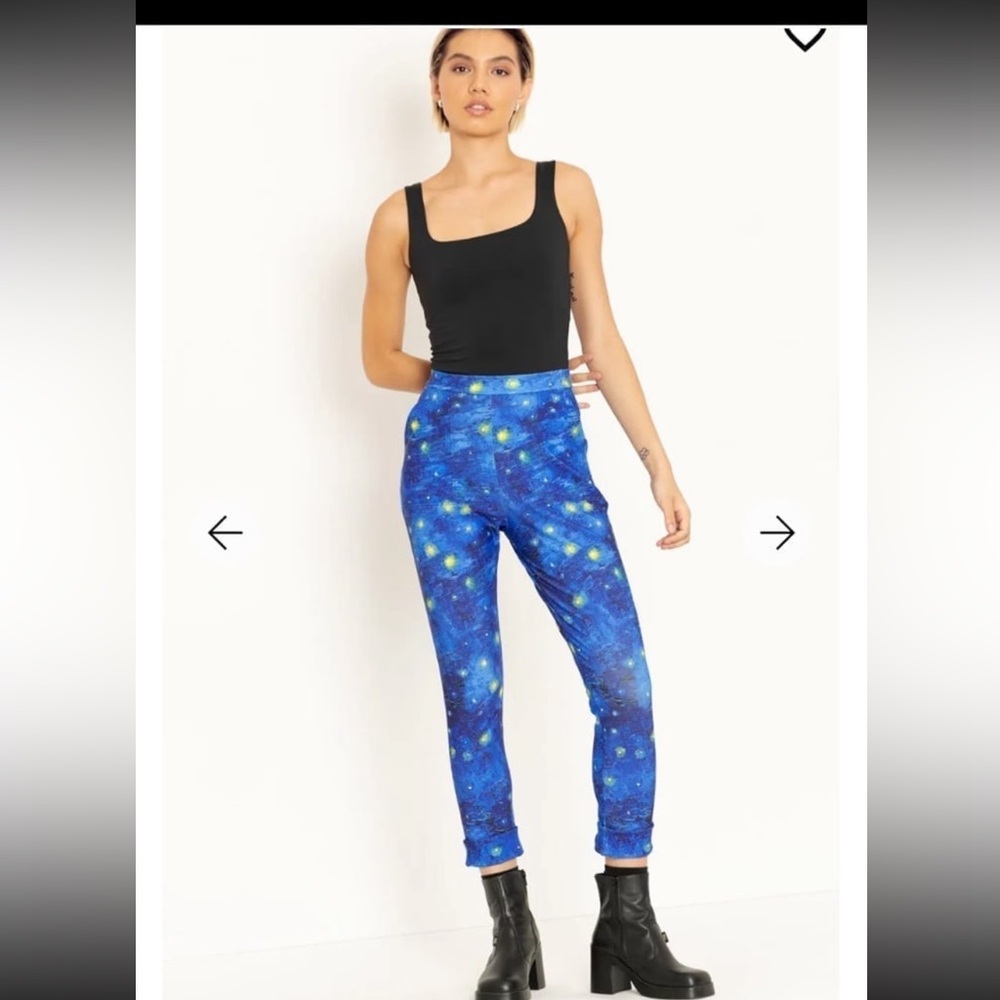 NWT BLACKMILK STARRY NIGHT OVER THE RHÔNE CUFFED. PANTS XL